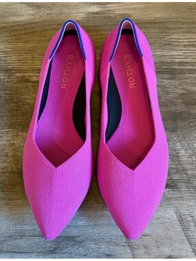 Rothy's The Point in Dragon Fruit Hot Pink Pointed Flats